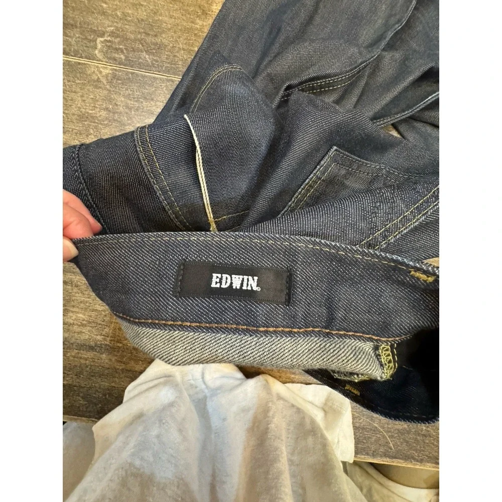 Edwin SEN Skinny Black Japan Selvedge  Blue Raw State ES505S Size 28 By 33